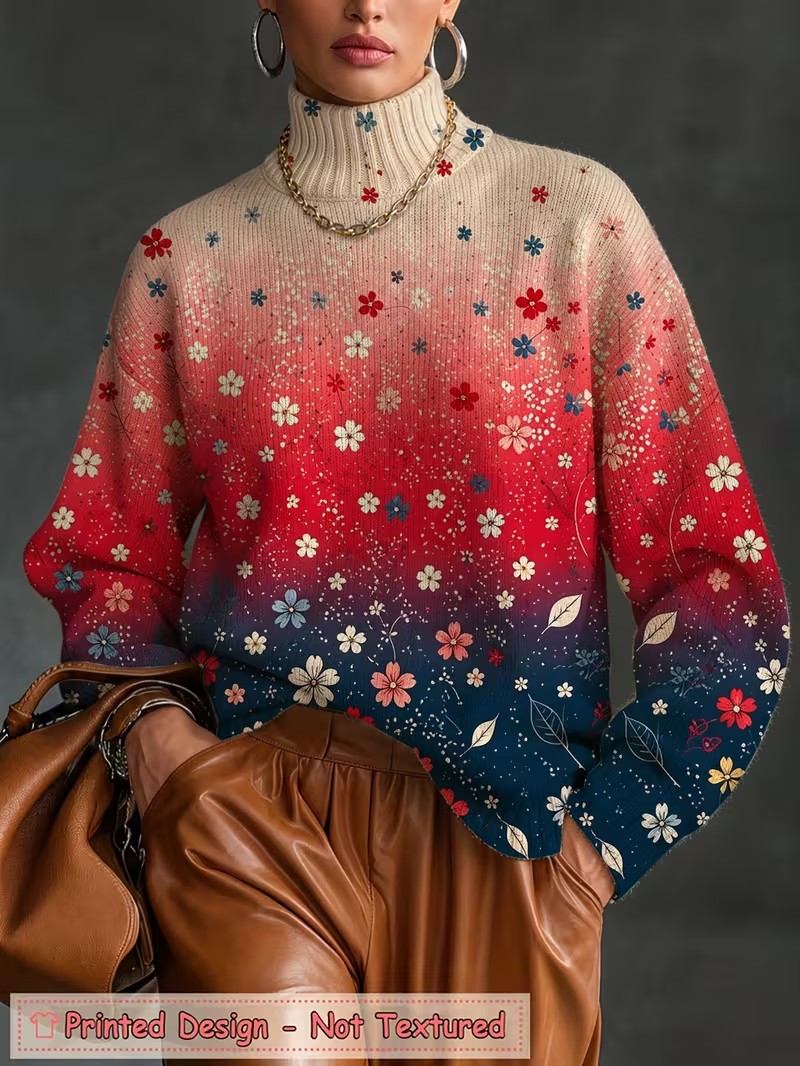 Winter Clothing For Women - Kaos lengan panjang model turtleneck wanita