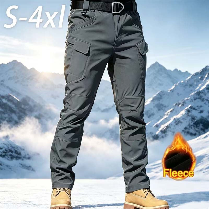 Winter Clothing Hiking - Celana Cargo Fleece Musim Dingin Pria,
